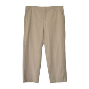 B5 NWT VINCE Mid Rise Pale Wheat Washed Cotton Crop Pants Size 14 $295